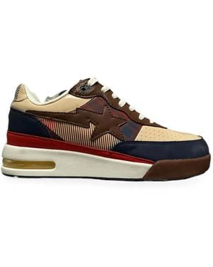A Bathing Ape Road Sta Paneled Sneakers - Brown