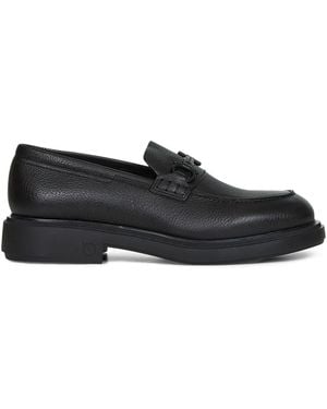 Ferragamo Gancini-Detail Loafers - Black