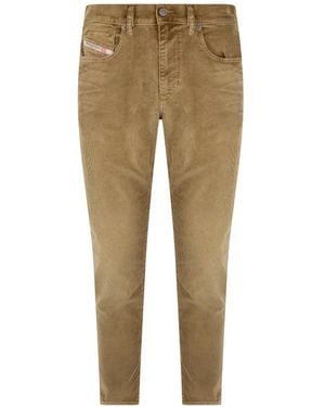 DIESEL Slim-Fit Corduroy Trousers - Natural