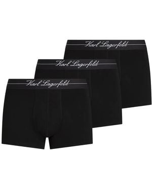 SPODNÍ PRÁDLO KARL LAGERFELD LOGO TRUNK SET 3-PACK NAVY | VERMONT CZ