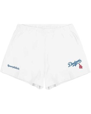 Sporty & Rich Embroidered Shorts - White