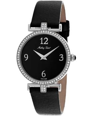 Mathey-Tissot Gaia Crystal-Embellished 34Mm Watch - Black