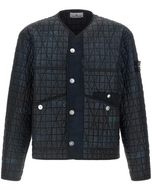 Stone Island Quilted-design jacket - Blau