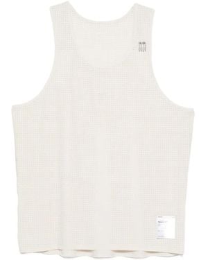 Satisfy Pierced-Detail Sleeveless T-Shirt - White