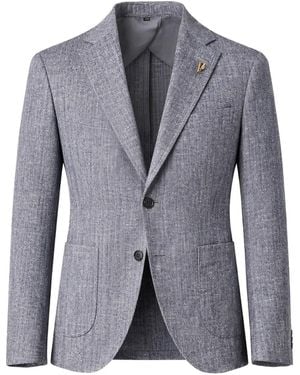Pal Zileri Blazer Texturé À Simple Boutonnage - Blue