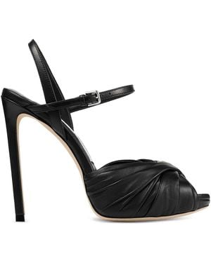 Jimmy Choo 120Mm Leather Sandals - Black