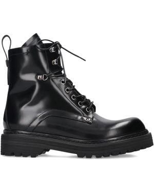 Premiata Lace-Up Ankle Boots - Black