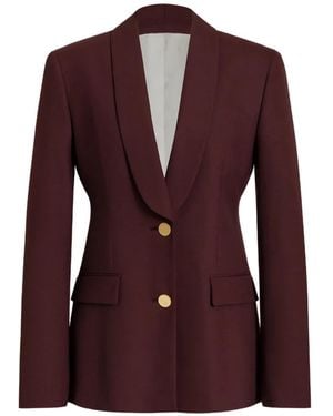 Alberta Ferretti Blazer Con Revers A Scialle - Viola