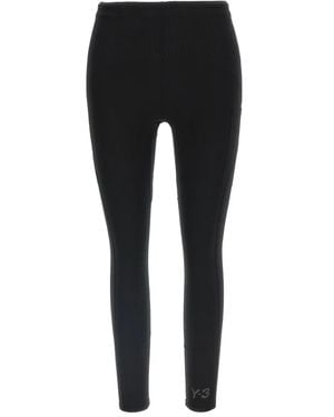 Y-3 Leggings mit Logo - Schwarz