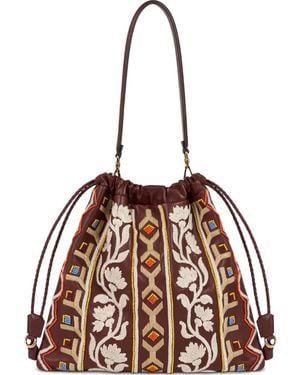 Etro Mittelgroße Kalispera Schultertasche - Braun