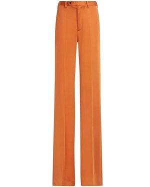 Marni Pantalon Droit À Plis Marqués - Orange