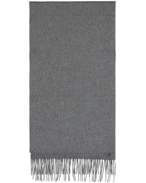 Giorgio Armani Fringed Cashmere Scarf - Grey