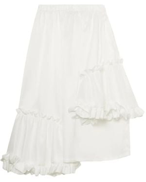 Noir Kei Ninomiya Ruffled Asymmetric Skirt - White