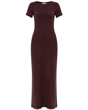 By Malene Birger Robe Longue Irina À Col Bateau Et Manches Courtes - Purple