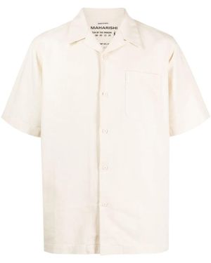 Maharishi Short-Sleeve Chest-Pocket Shirt - White