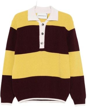 Amaranto Striped Polo Shirt - Purple