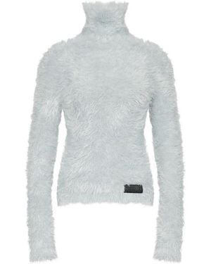 MM6 by Maison Margiela High-Neck Fluffy Jumper - Blue
