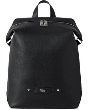 Mulberry Zip-Top Leather Backpack - Black