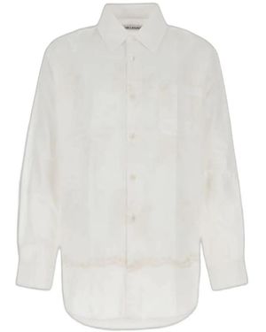 Our Legacy Vast Embroidered Lace-Trim Shirt - White