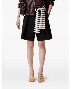 Claudie Pierlot Tailored Wool-Blend Bermuda Shorts - Black