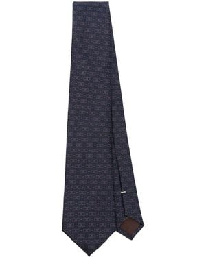Canali シルク ネクタイ - ブルー
