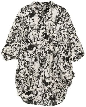 JNBY Floral-Print Gathered Shirt - White