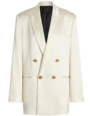 Alberta Ferretti Blazer Con Solapas De Pico - Blanco