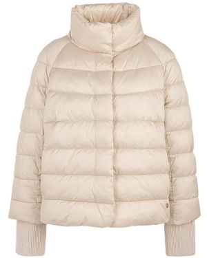Marc Cain Quilted High-Neck Jacket - Natural
