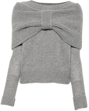 Ermanno Scervino Pull À Détail De Nœud - Grey