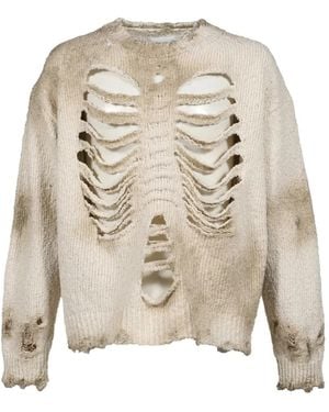 Doublet Pullover Im Distressed-Look - Weiß