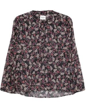 Isabel Marant Bluse Mit Blumenprint - Schwarz