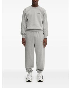 Aries Embroidered Cuffed Track Pants - Grey