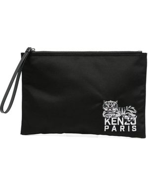 KENZO Clutch Con Ricamo - Nero