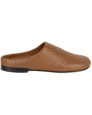 JVAM Woven-Design Mules - Brown