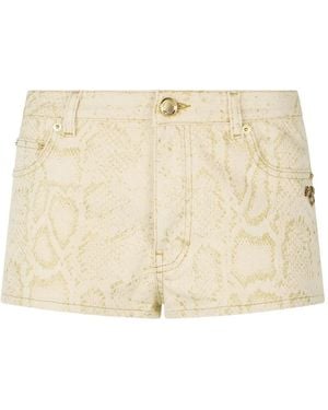 Roberto Cavalli Animal-Pattern Shorts - Natural