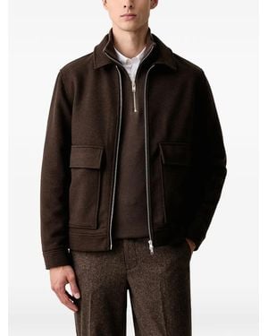 Lindbergh Zip-Up Flap-Pocket Jacket - Black