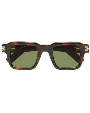 ZEGNA Tortoiseshell-Effect Square-Frame Sunglasses - Green