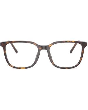 Dolce & Gabbana Tortoiseshell-Effect Square-Frame Glasses - Brown