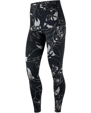 Nike Winter Flower Print Leggings - Black