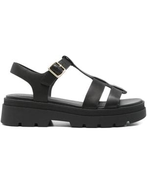 Geox 50Mm Adacter Buckle-Fastening Platform Sandals - Black