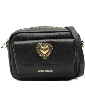 Braccialini Borsa A Tracolla Jinny Con Applicazione Cuore - Nero