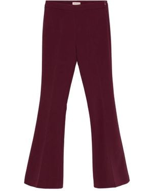 Blanca Vita Pantalon Évasé À Taille Haute - Rouge