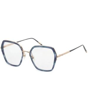 Chopard Geometric-Frame Glasses - Blue