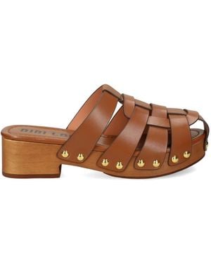 Bibi Lou Zue Studded Clogs - Brown