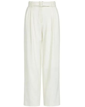 Louis-Gabriel Nouchi Plissierte Hose Mit Gürtel - Weiß