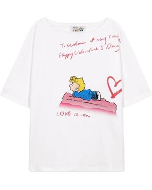 Marge Sherwood T-Shirt Peanuts Single Girls Club - White