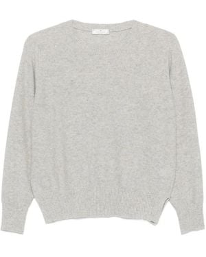 Panicale Pullover Mit Pailletten Und Seitenschlitz - Weiß