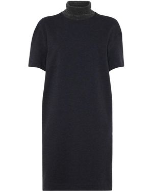 Brunello Cucinelli Chain Link-Detail Dress - Blue