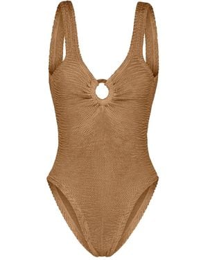 Paramidonna Bañador Romana Con Anillo - Marrón