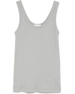 Nude Logo-Embroidered Tank Top - Gray